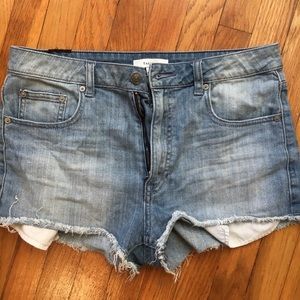 Aritzia frayed Jean shorts